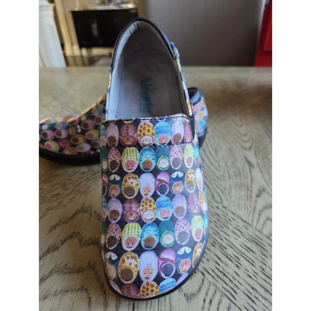 Alegria Clogs Nursing Shoes Size 37-6.5/7 Multicolor Babies Comfort Leather - Picture 2 of 16